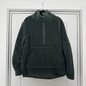 Cozy Green Sherpa Pullover Lululemon